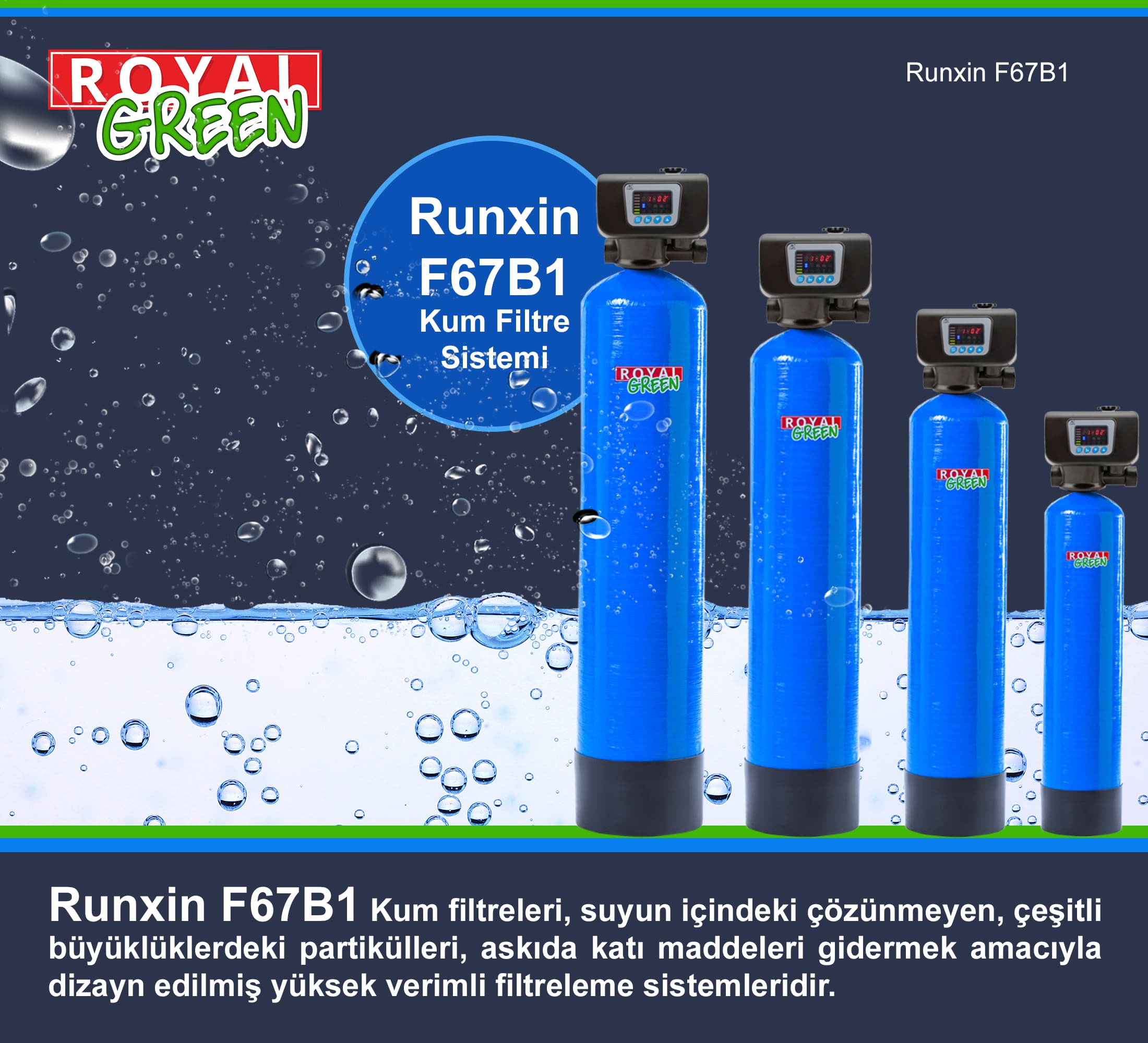 Runxin F67B1 Valfli Kum Filtreleme Sistemleri Banneri